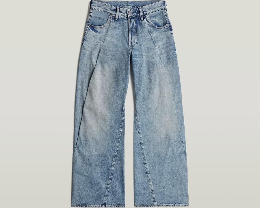 G-Star RAW Contor Barrel Wide Pleat Jeans Lichtblauw Dames - Foto 3
