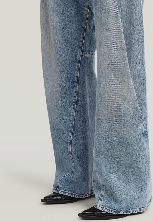 G-Star RAW Contor Barrel Wide Pleat Jeans Lichtblauw Dames - Foto 4