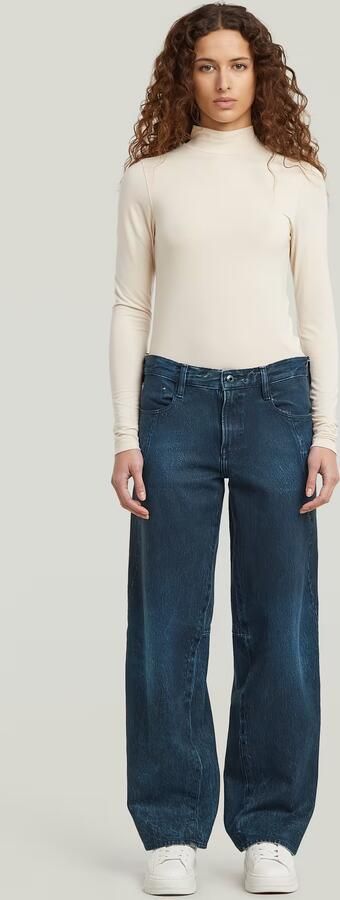 G-Star RAW Contor Barrel Loose Jeans Donkerblauw Dames - Foto 7