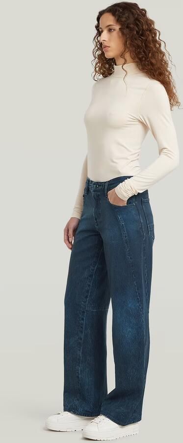 G-Star RAW Contor Barrel Loose Jeans Donkerblauw Dames - Foto 6