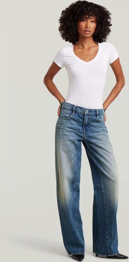 G-Star RAW Contor Barrel Loose Jeans Donkerblauw Dames - Foto 6