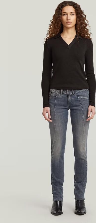 G-Star RAW Contor Slim Jeans Donkerblauw Dames - Foto 7