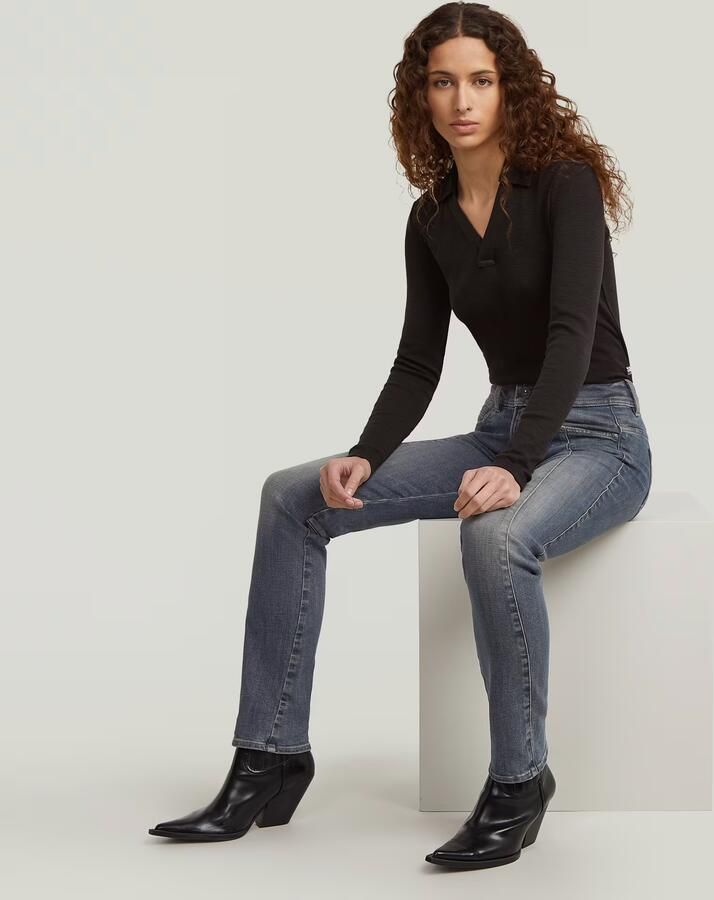 G-Star RAW Contor Slim Jeans Donkerblauw Dames - Foto 5