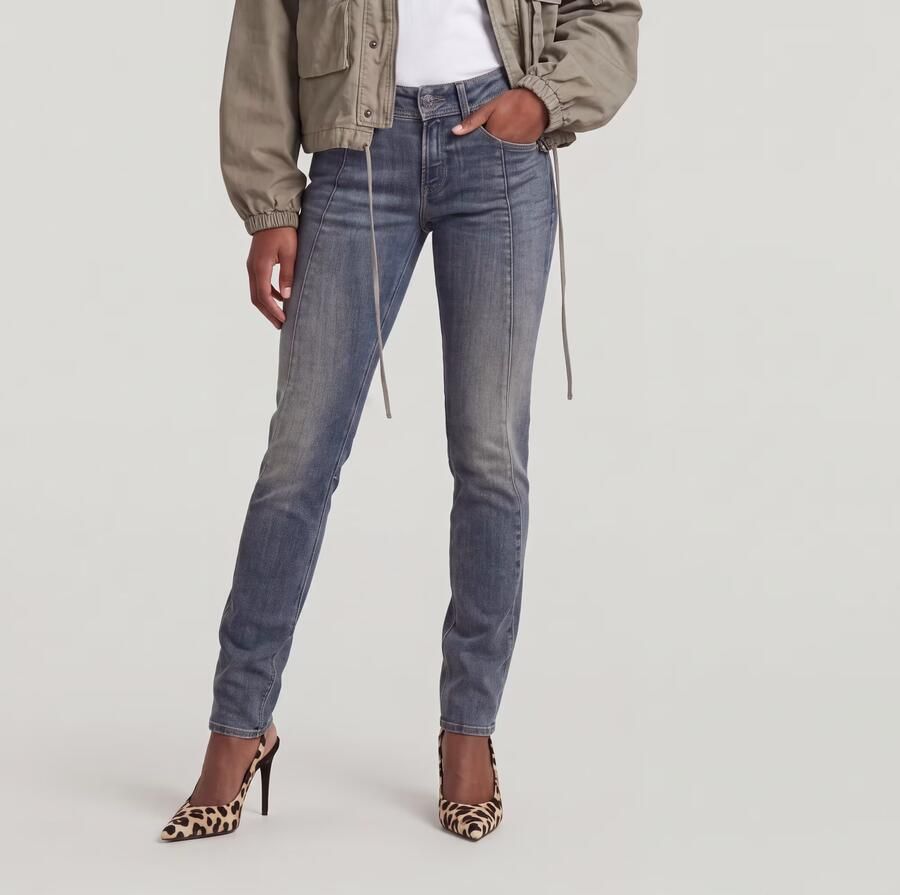 G-Star RAW Contor Slim Jeans Donkerblauw Dames - Foto 4