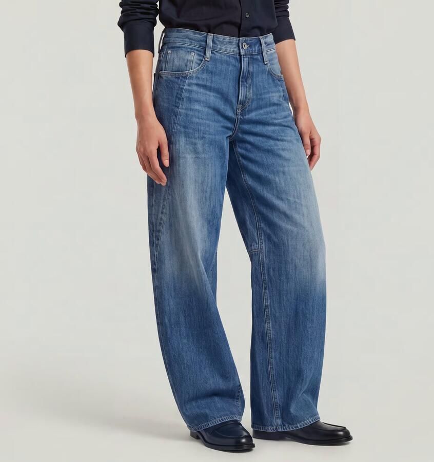 G-Star RAW Contor Two-Tone Loose Jeans Midden blauw Dames - Foto 4