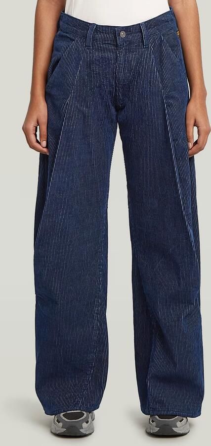 G-Star RAW Contor Barrel Wide Chino Jeans Donkerblauw Dames