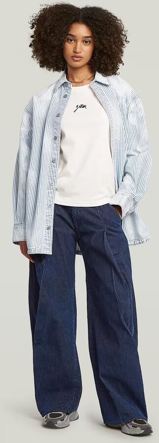 G-Star RAW Contor Barrel Wide Chino Jeans Donkerblauw Dames - Foto 6