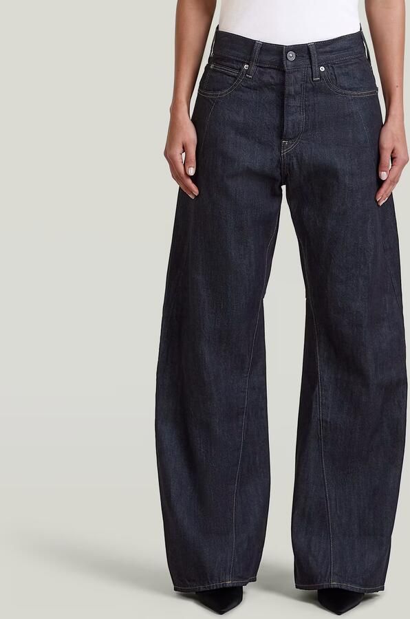G-Star RAW Contor Barrel Wide Jeans Donkerblauw Dames