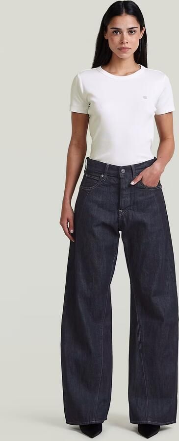 G-Star RAW Contor Barrel Wide Jeans Donkerblauw Dames - Foto 7