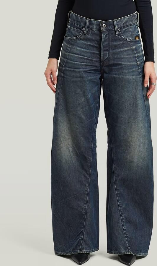G-Star RAW Contor Wide Jeans Donkerblauw Dames