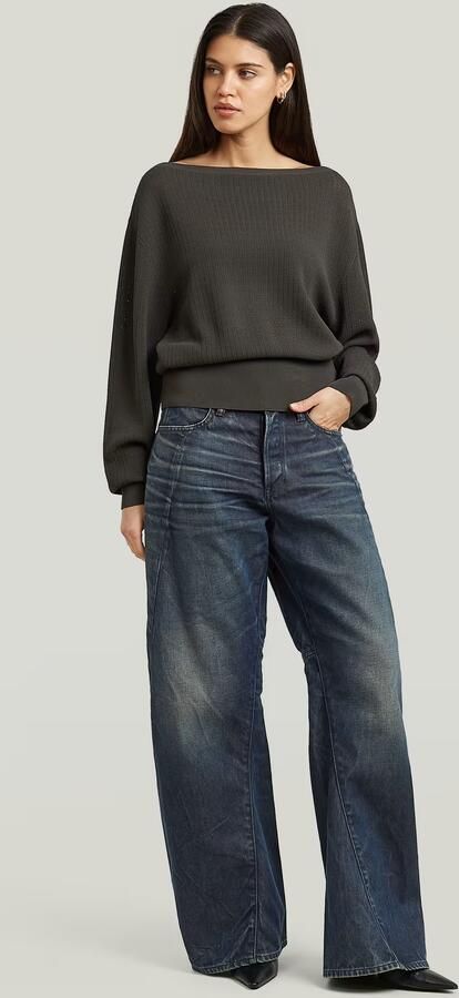 G-Star RAW Contor Wide Jeans Donkerblauw Dames - Foto 6