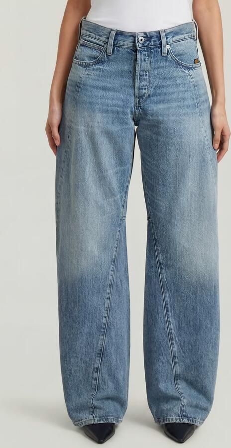 G-Star RAW Contor Barrel Wide Jeans Midden blauw Dames - Foto 4