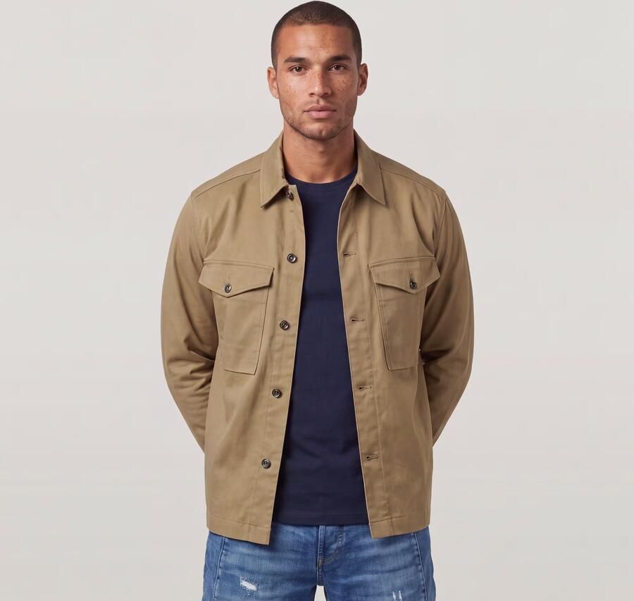 G-Star RAW Core Clean Overshirt Beige Heren - Foto 4