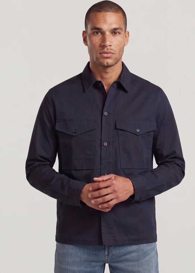 G-Star RAW Core Clean Overshirt Donkerblauw Heren - Foto 4