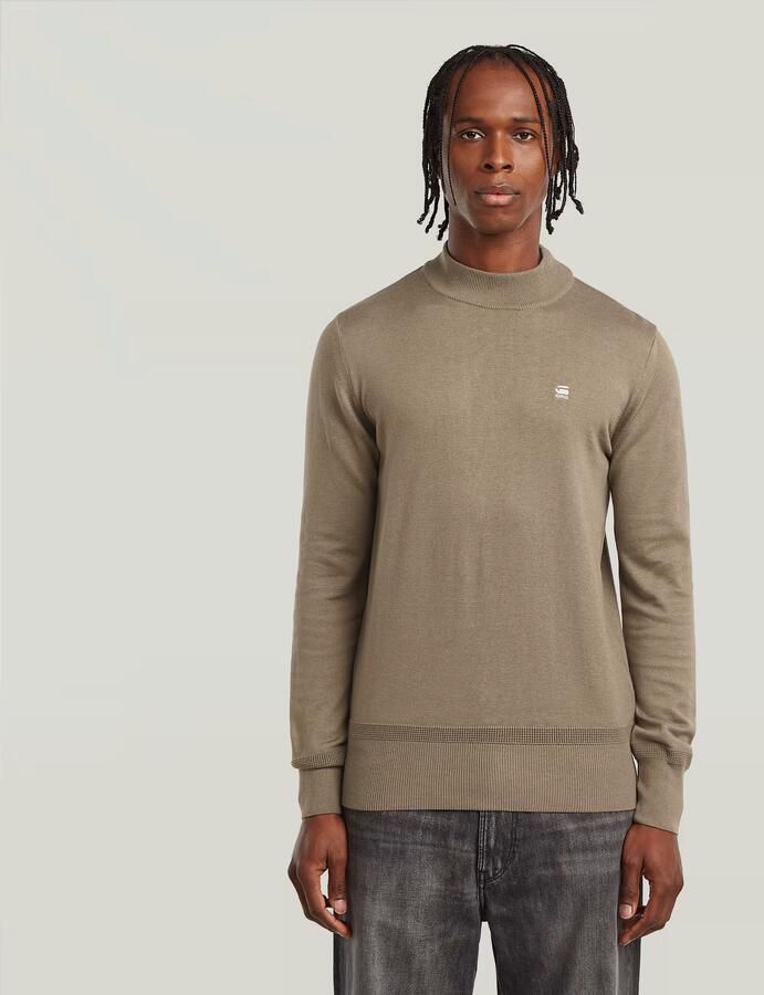 G-Star RAW Core Gebreide Trui Met Korte Kol Bruin Heren - Foto 7