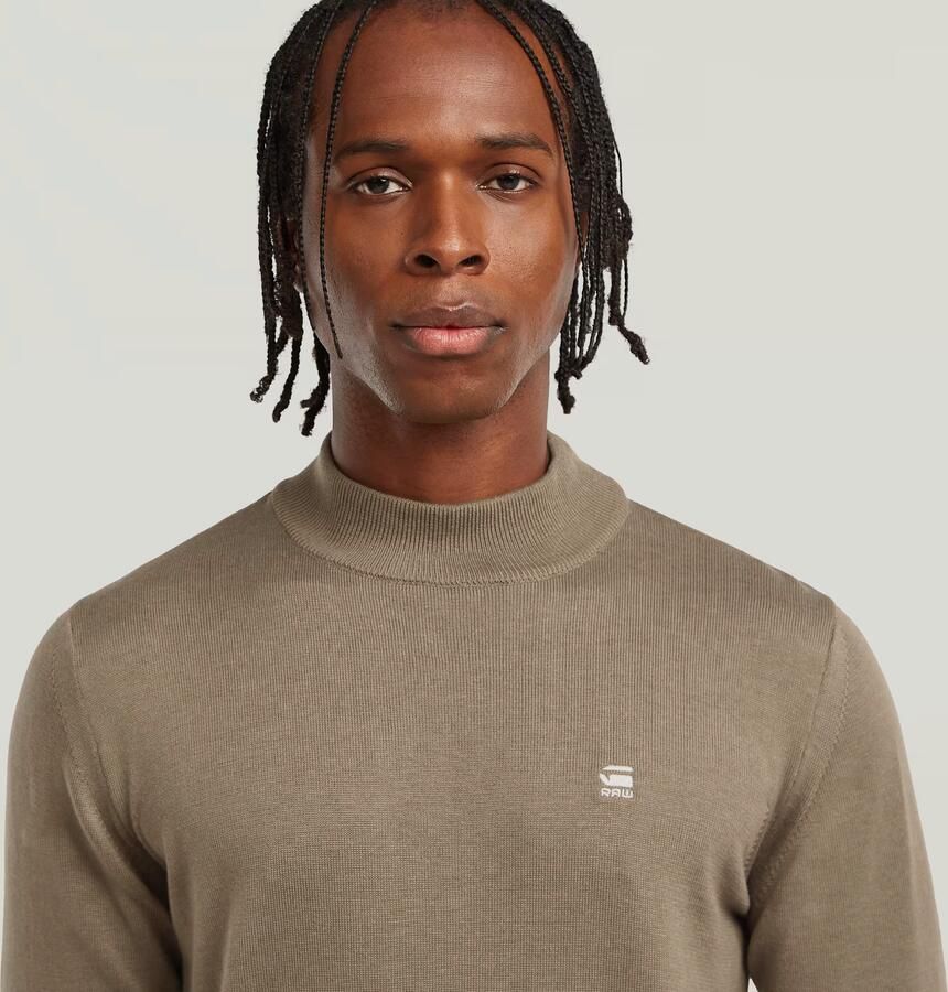 G-Star RAW Core Gebreide Trui Met Korte Kol Bruin Heren - Foto 2