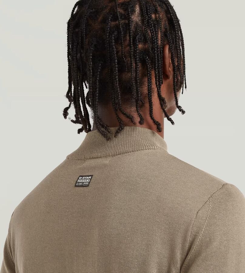 G-Star RAW Core Gebreide Trui Met Korte Kol Bruin Heren - Foto 3