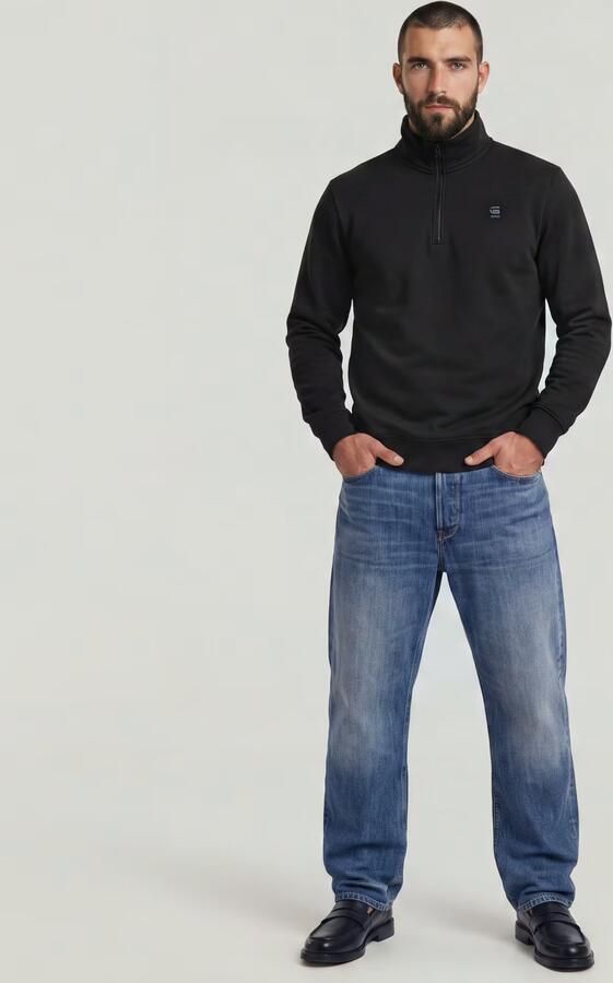 G-Star RAW Core Half Zip Sweater Zwart Heren - Foto 4