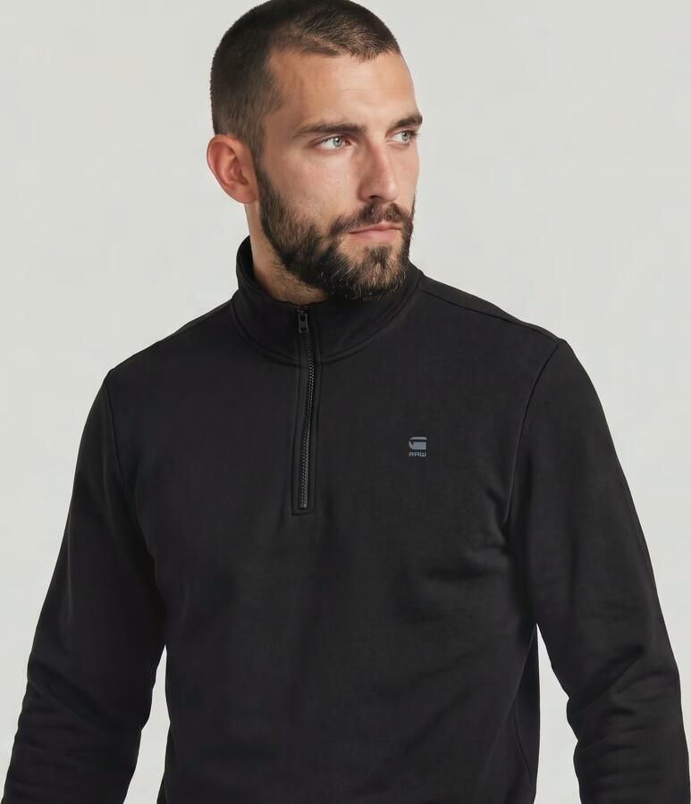 G-Star RAW Core Half Zip Sweater Zwart Heren - Foto 2
