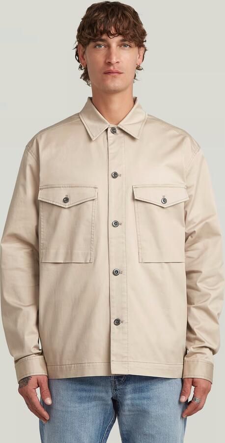G-Star RAW Core Lightweight Overshirt Beige Heren