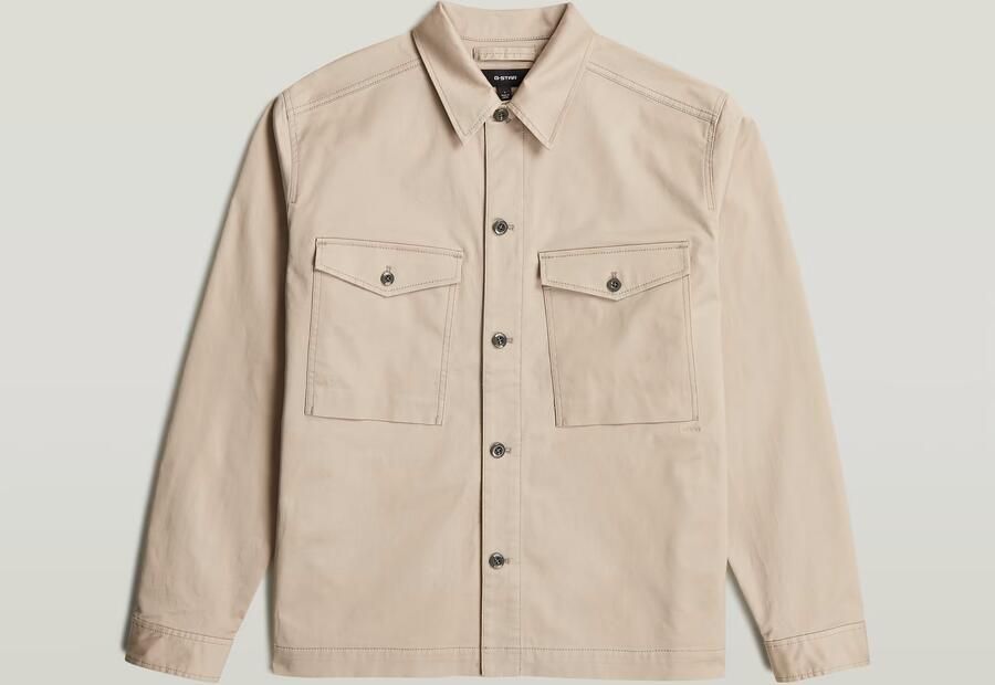 G-Star RAW Core Lightweight Overshirt Beige Heren - Foto 4