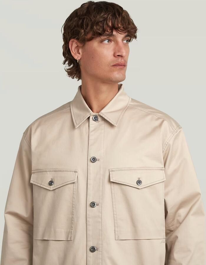 G-Star RAW Core Lightweight Overshirt Beige Heren - Foto 3