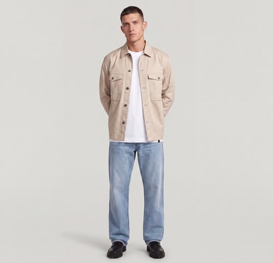 G-Star RAW Core Lightweight Overshirt Beige Heren - Foto 3