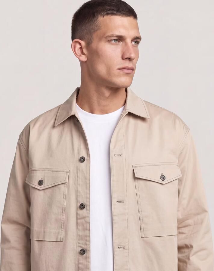 G-Star RAW Core Lightweight Overshirt Beige Heren - Foto 4