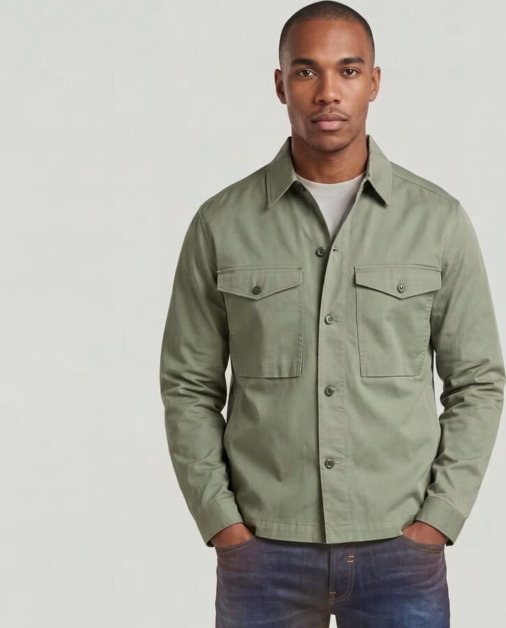 G-Star Raw Overhemdjack met kentkraag en borstzakken - Foto 5