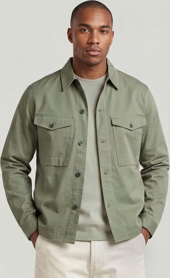 G-Star Raw Overhemdjack met kentkraag en borstzakken - Foto 7