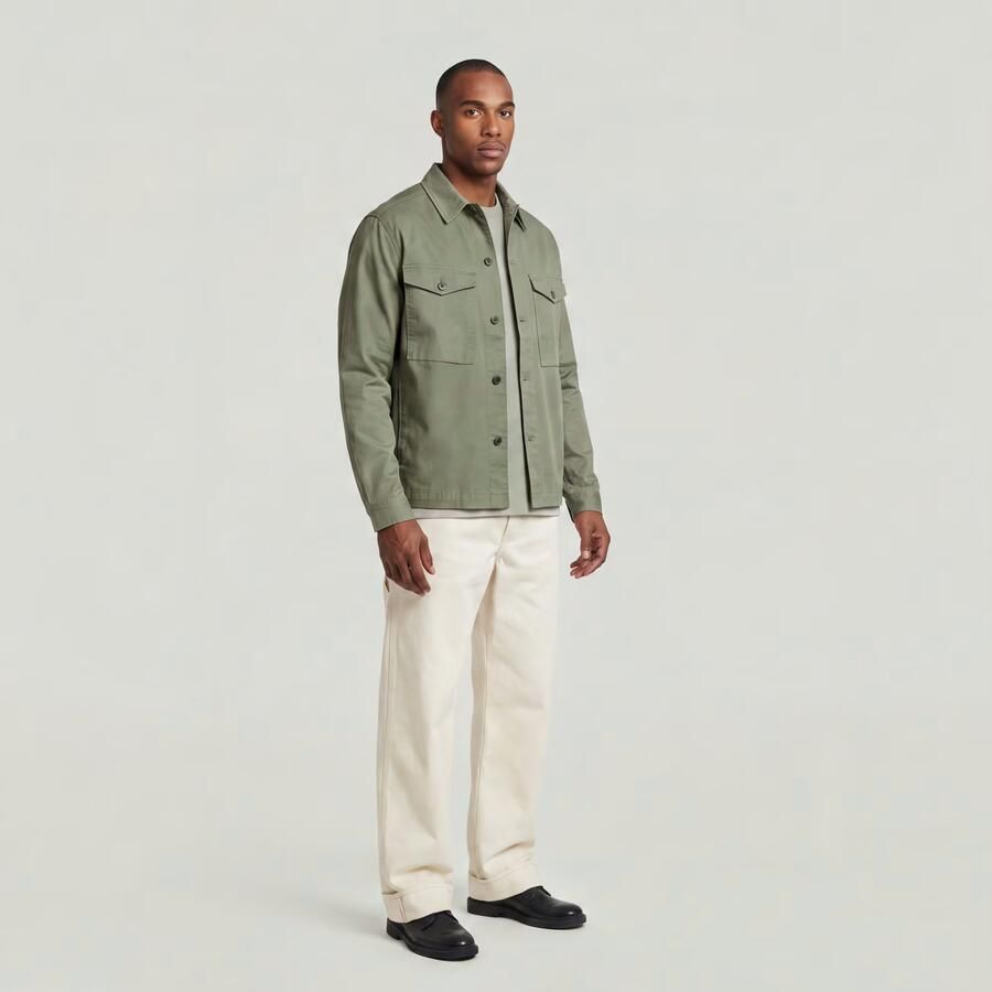 G-Star Raw Overhemdjack met kentkraag en borstzakken - Foto 4
