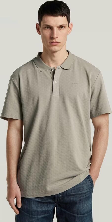 G-Star RAW Core Regular Jacquard Polo Beige Heren - Foto 7