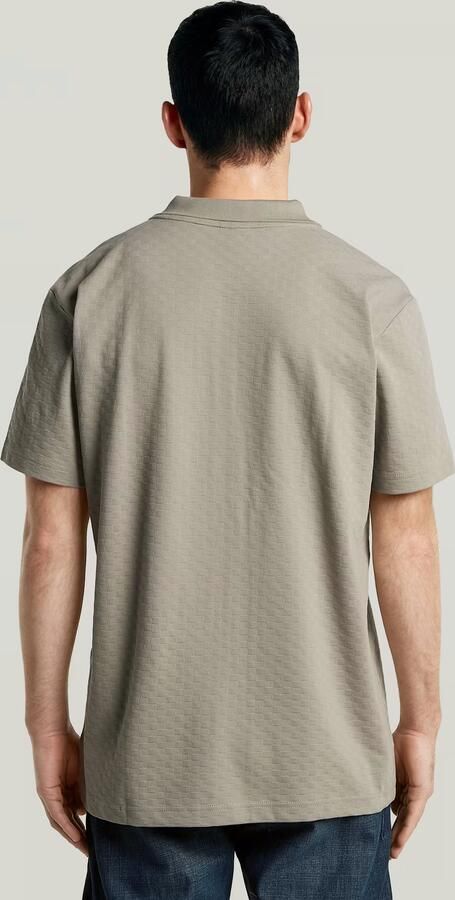 G-Star RAW Core Regular Jacquard Polo Beige Heren - Foto 9