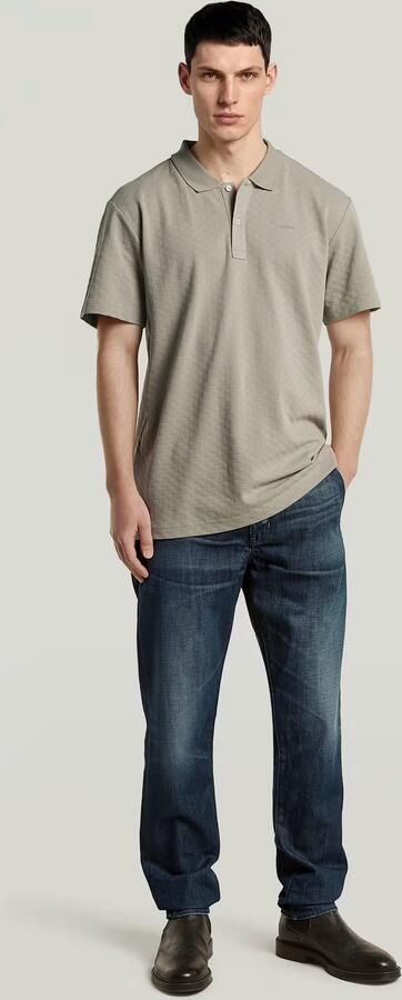 G-Star RAW Core Regular Jacquard Polo Beige Heren - Foto 10
