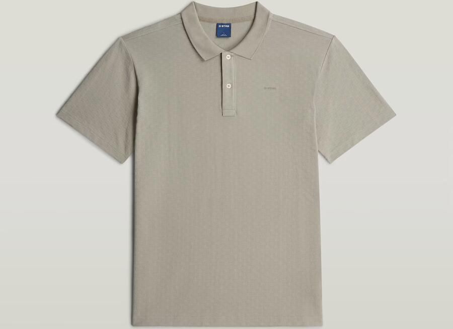 G-Star RAW Core Regular Jacquard Polo Beige Heren - Foto 8