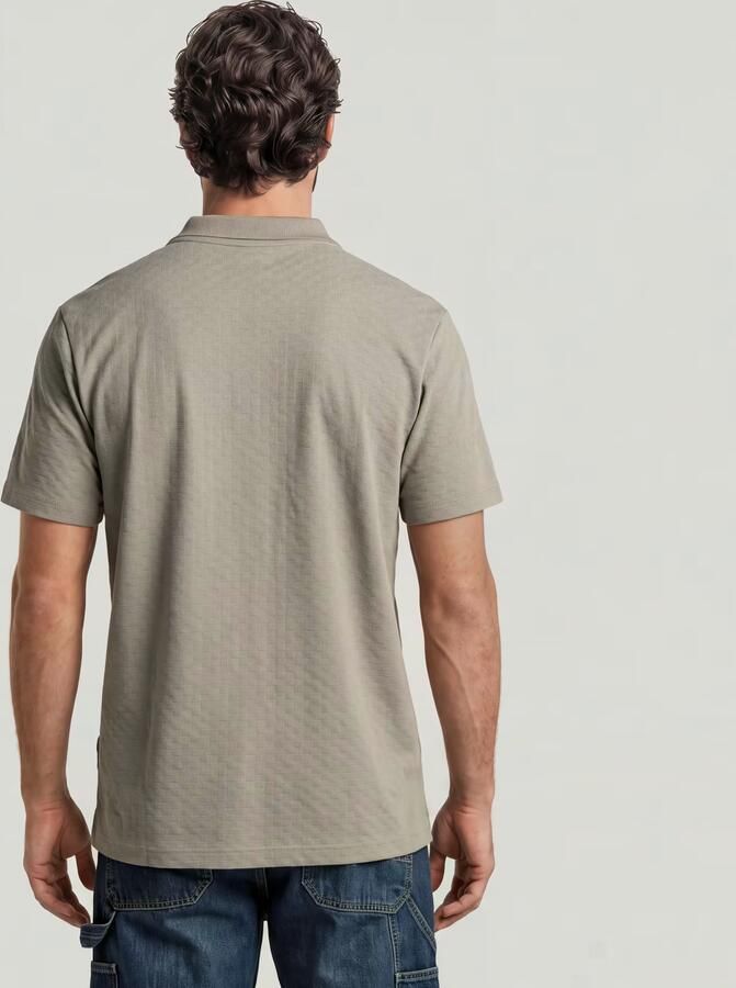 G-Star RAW Core Regular Jacquard Polo Beige Heren - Foto 7