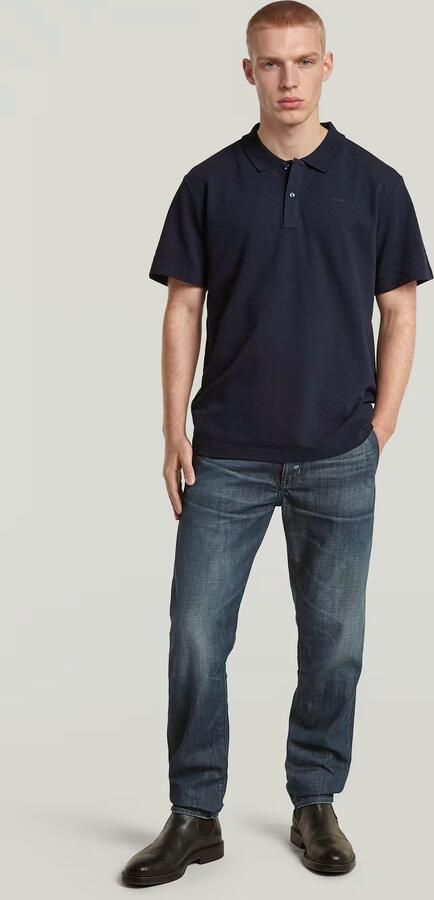 G-Star RAW Core Regular Jacquard Polo Donkerblauw Heren - Foto 8