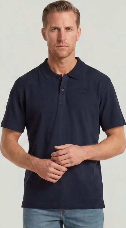 G-Star RAW Core Regular Jacquard Polo Donkerblauw Heren - Foto 10