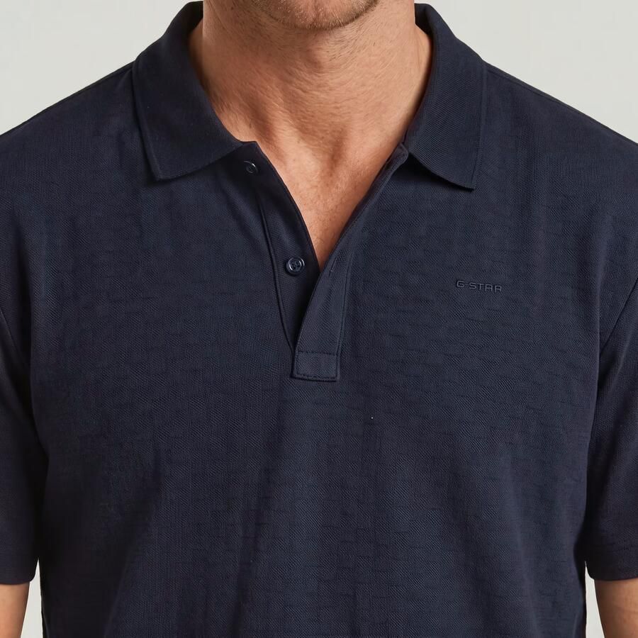 G-Star RAW Core Regular Jacquard Polo Donkerblauw Heren - Foto 5