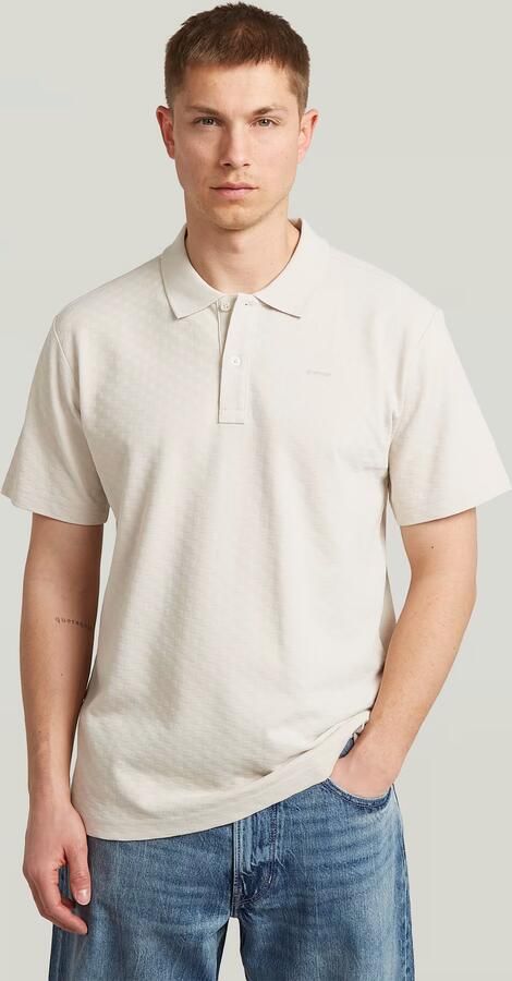 G-Star RAW Core Regular Jacquard Polo Wit Heren - Foto 6