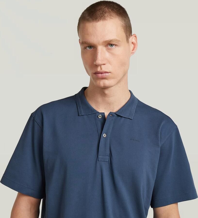 G-Star RAW Core Regular Polo Midden blauw Heren - Foto 3