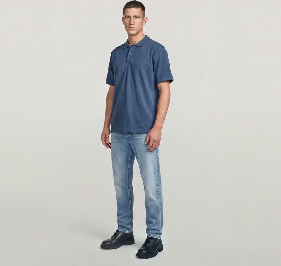G-Star RAW Core Regular Polo Midden blauw Heren - Foto 4