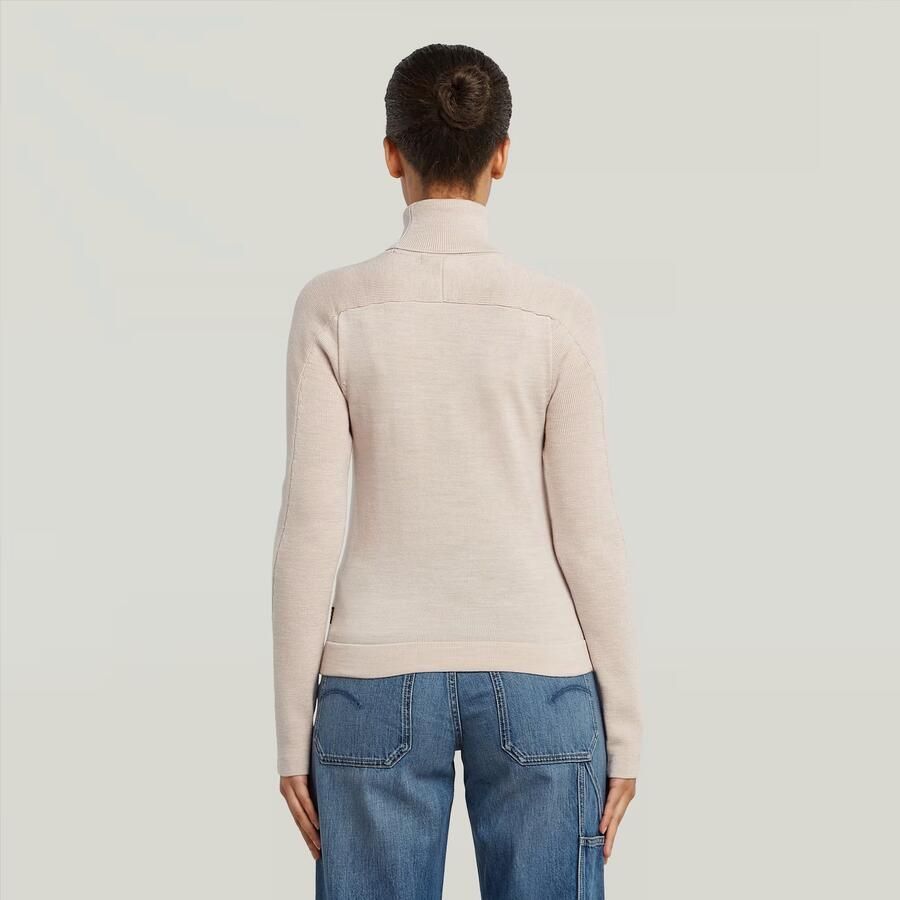 G-Star RAW Core Turtle Slim Gebreide Trui Wit Dames - Foto 2