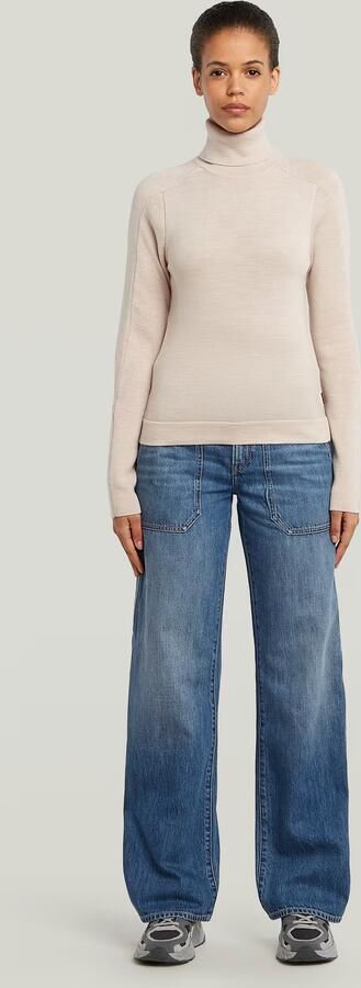 G-Star RAW Core Turtle Slim Gebreide Trui Wit Dames - Foto 6