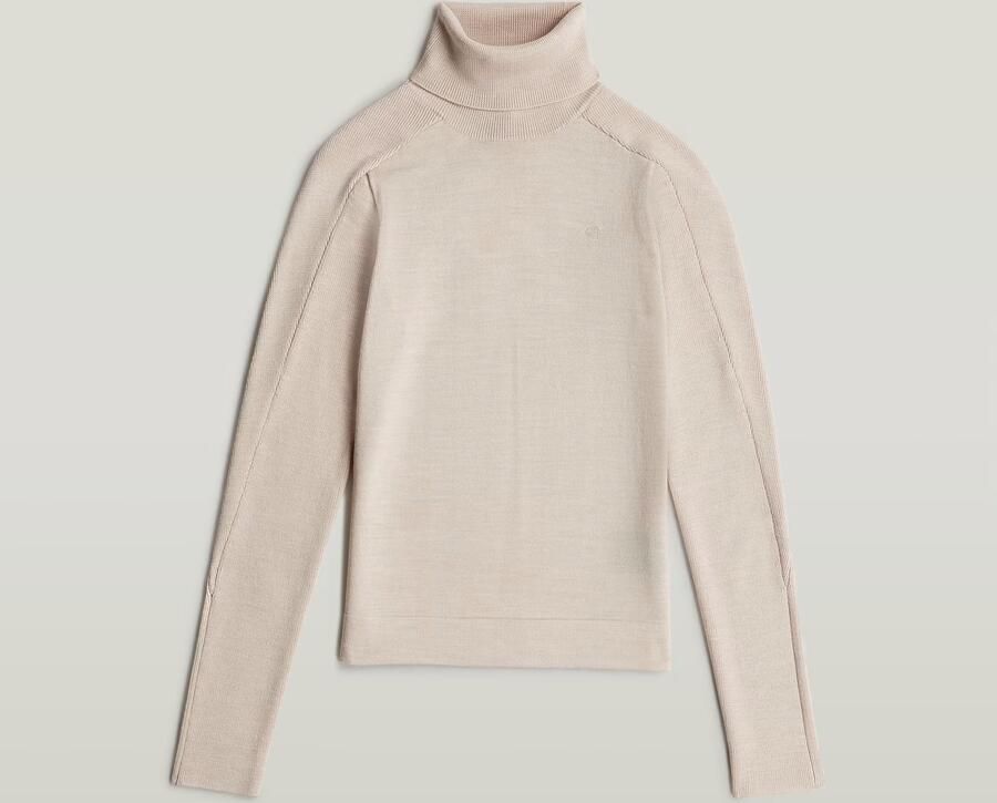 G-Star RAW Core Turtle Slim Gebreide Trui Wit Dames - Foto 4