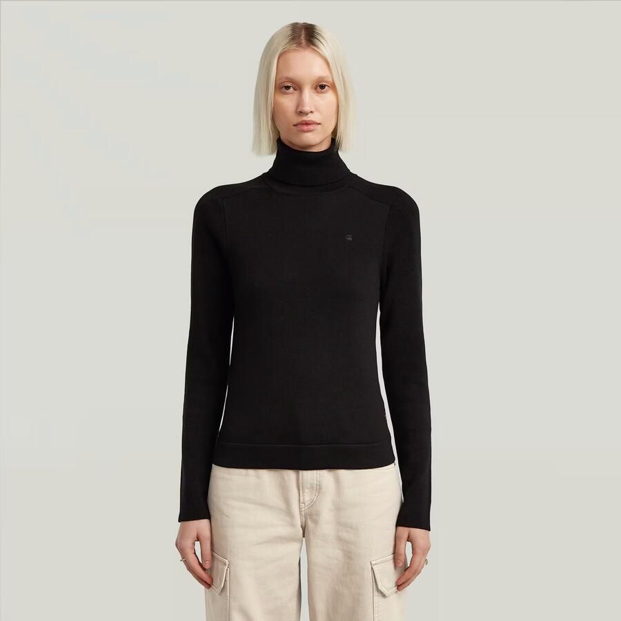 G-Star RAW Core Turtle Slim Gebreide Trui Zwart Dames