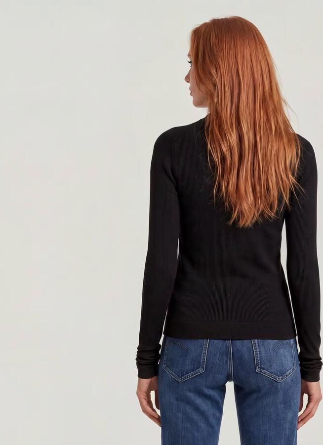 G-Star RAW Core Turtle Slim Gebreide Trui Zwart Dames - Foto 4