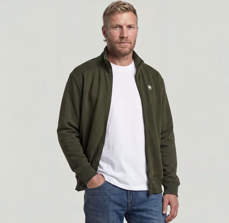 G-Star RAW Core Zip Stand Up Collar Sweater Grijs Heren