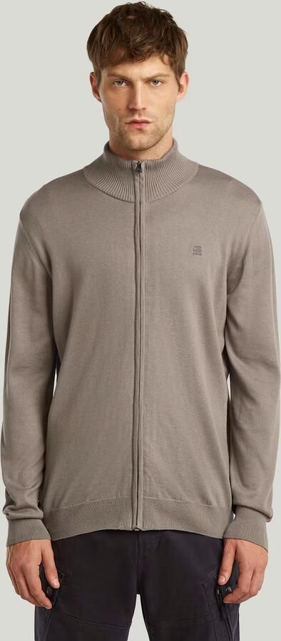 G-Star RAW Core Zip Through Gebreide Trui Beige Heren - Foto 4