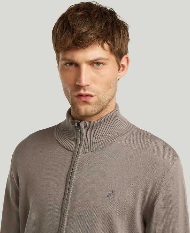 G-Star RAW Core Zip Through Gebreide Trui Beige Heren